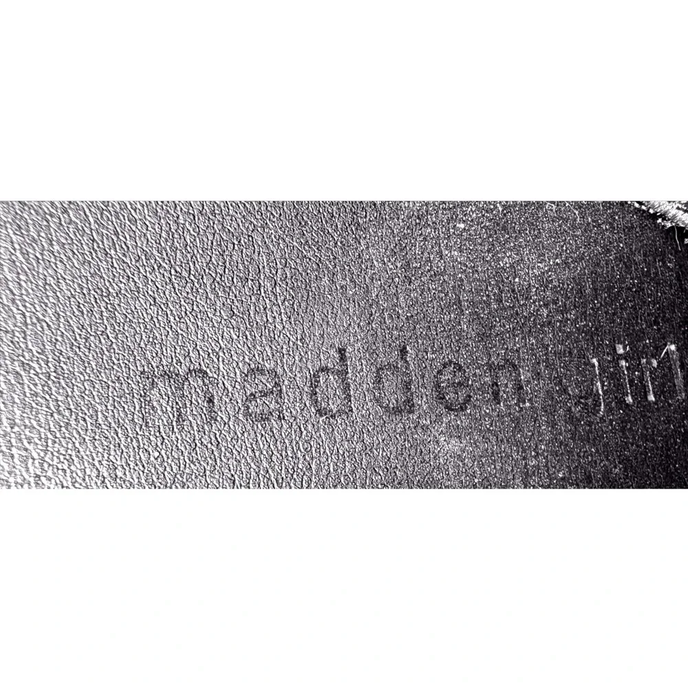 Madden Girl Seer Black ElasticLug Sole Platform Block Heel Sandals 7.5M SEER01J1